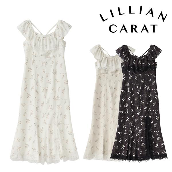 即日発送/LILLIAN CARAT リリアンカラット ドットフラワープリント