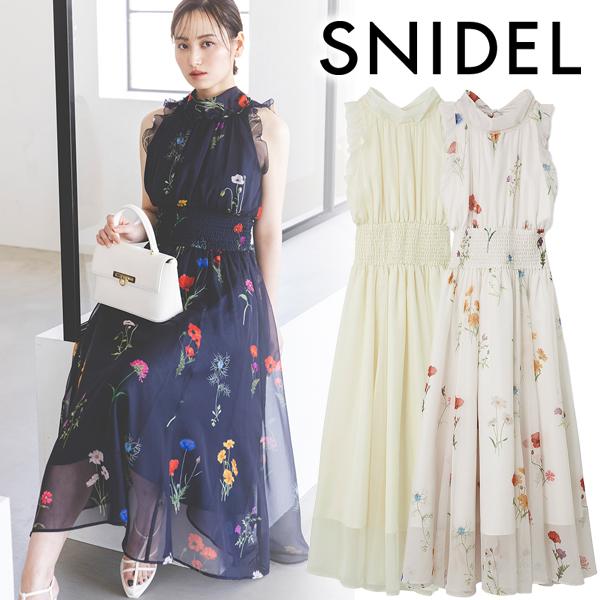 SNIDEL スナイデル　バックリボンシフォンワンピース バックリボンシフォンワンピース（マキシ丈/ロングワンピース