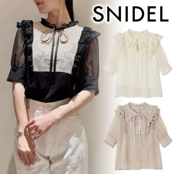 SNIDEL - snidel 楊柳ボウタイブラウス 25ss 楊柳ボウタイブラウス(シャツ・ブラウス)｜トップス｜SNIDEL