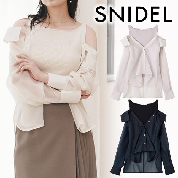 完売　SNIDEL　新品タグ付　シアーシャツ　25SS 未使用品 スナイデル SNIDEL 25SS シンプルシアーシャツ 長袖