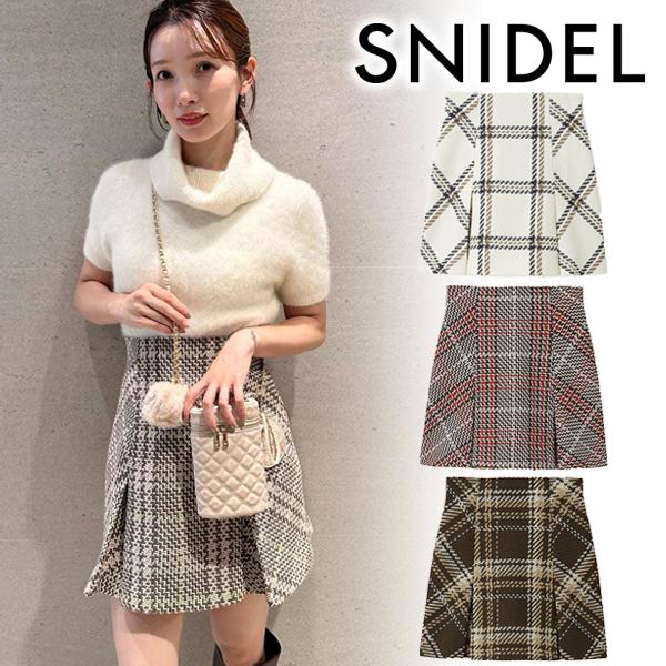 SNIDEL チェック柄 ミニスカート SNIDEL スカート Sustainableロービングチェックミニスカート