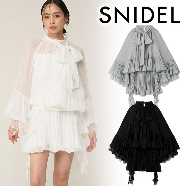 ＼SALE40%OFF／土日も即日発送/SNIDEL スナイデル  レーストリムシフォンセットアップ SWFO261141  26SS 2026春夏 キャンセル返品不可