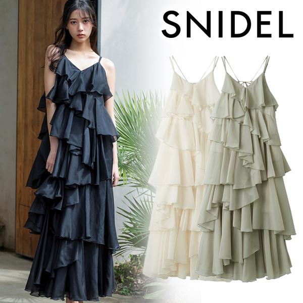 ＼期間限定10%OFF+2BUY10%OFFクーポン有／即日発送/SNIDEL スナイデル  スパイラルティアードキャミドレス SWFO264015  2026春夏