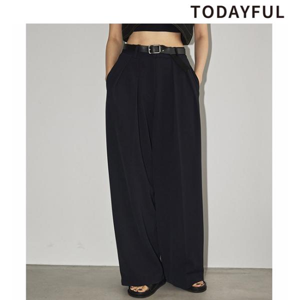 予約商品/TODAYFUL トゥデイフル/Doubletuck Twill Trousers 12310722 2月中〜3月中入荷決定 /23SS/2023春夏/キャンセル返品不可