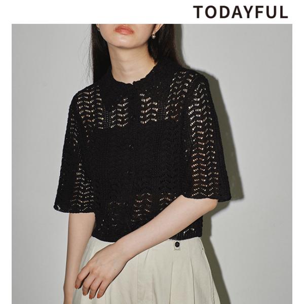 即日発送 新品 TODAYFUL lace knit shirts
