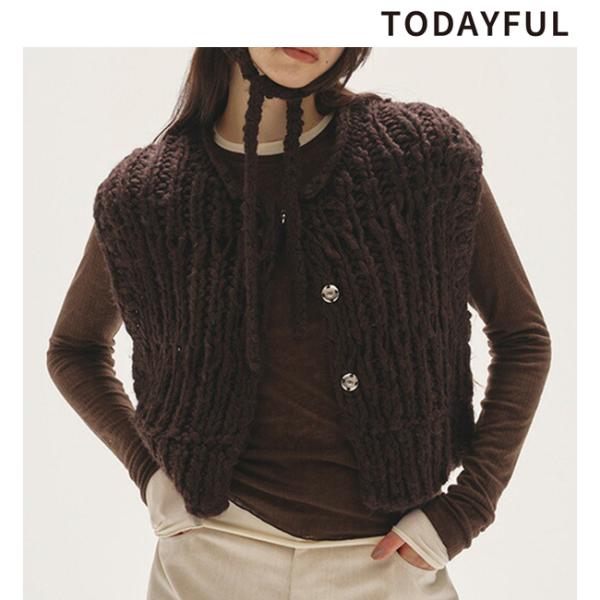 todayful　トゥデイフル  Tuck Stripe Vest TODAYFUL（トゥデイフル）の「タックストライプベスト（ベスト）」 - WEAR