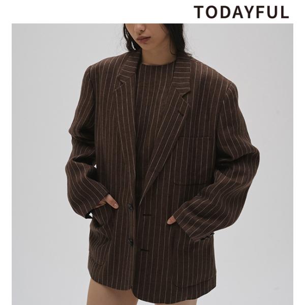 TODAYFUL 予約商品/TODAYFUL トゥデイフル Boyfriend Stripe Linen