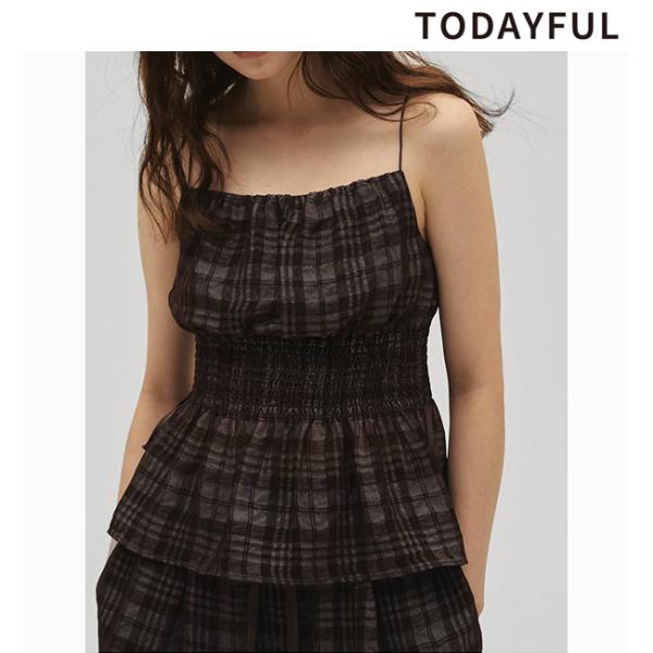 TODAYFUL 即日発送/TODAYFUL トゥデイフル Check Jacquard Camisole