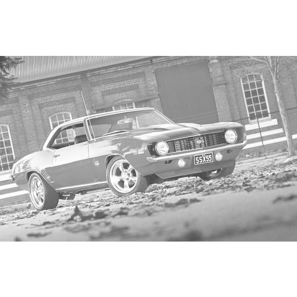 絵画風 壁紙ポスター (はがせるシール式) シボレー カマロ 初代 Z28 SS