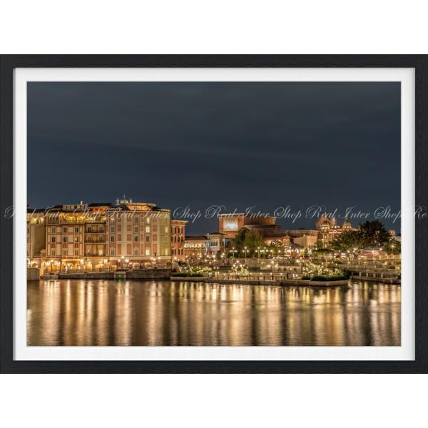 絵画風 壁紙ポスター (はがせるシール式) ディズニーシーの夜景 