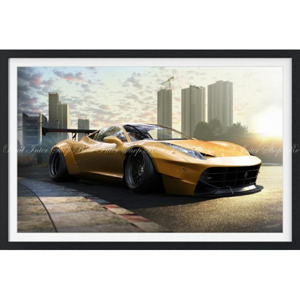 絵画風 壁紙ポスター フェラーリ 458イタリア チューンアップカー イエロー スーパーカー 額縁印刷 キャラクロ F458 011sgf1 874mm 585mm F458 011sgf1 レアルインターショップ 通販 Yahoo ショッピング