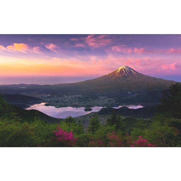 絵画風 壁紙ポスター 夜明けの富士山と河口湖畔 赤富士 朝焼け 朝日 キャラクロ Fjs 032w2 ワイド版 603mm 376mm Buyee Buyee Japanese Proxy Service Buy From Japan Bot Online