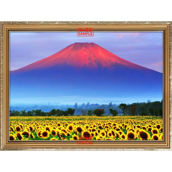 絵画風 壁紙ポスター 赤富士 朝焼けの富士山と向日葵畑 ひまわり 幸運 開運 縁起物 風水 パワースポット 額縁印刷 キャラクロ Fjs 033sgc2 594mm 447mm Buyee Buyee Japanese Proxy Service Buy From Japan Bot Online