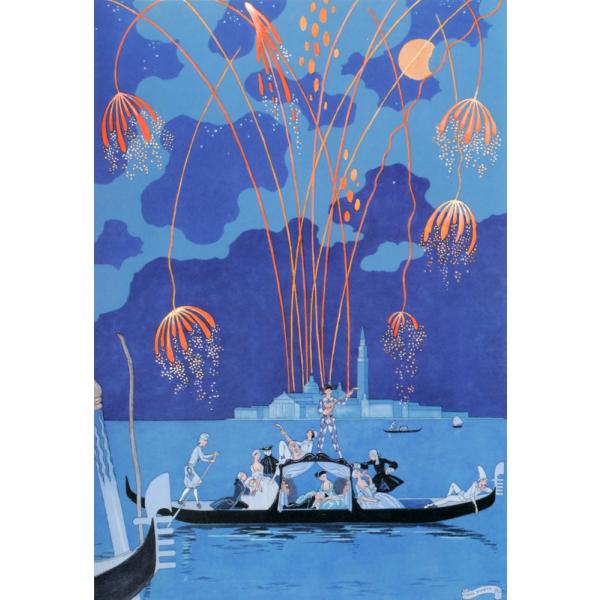 絵画風 壁紙ポスター【フルサイズ版】 ジョルジュ・バルビエ 艶なる宴