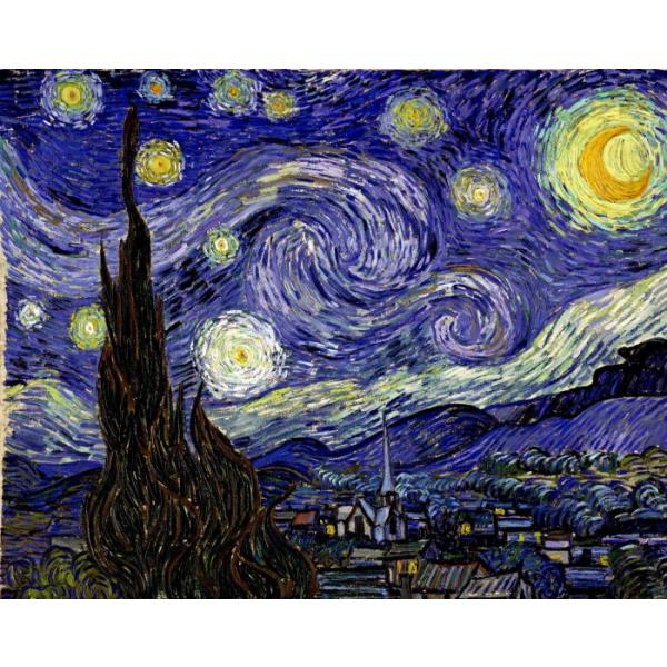 特別価格❗️ゴッホ風背景シリーズ　手作り額付き作品「新星ニャンコ」 特別価格❗️ゴッホ風背景シリーズ 手作り額付き作品「新星