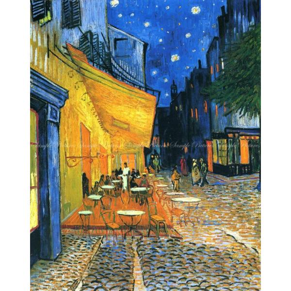 絵画風 壁紙ポスター【フルサイズ版】フィンセント ファン ゴッホ 夜のカフェテラス 1888年 キャラクロ K-GOH-007S2(471mm×594mm)＜日本製＞