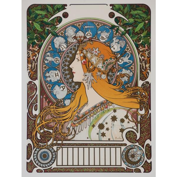 絵画風 壁紙ポスター【フルサイズ版】 アルフォンス・ミュシャ