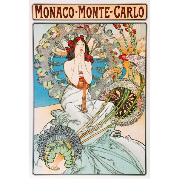 絵画風 壁紙ポスター【フルサイズ版】 アルフォンス・ミュシャ モナコ