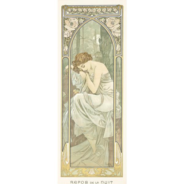 絵画風 壁紙ポスター【フルサイズ版】 アルフォンス・ミュシャ 四つの