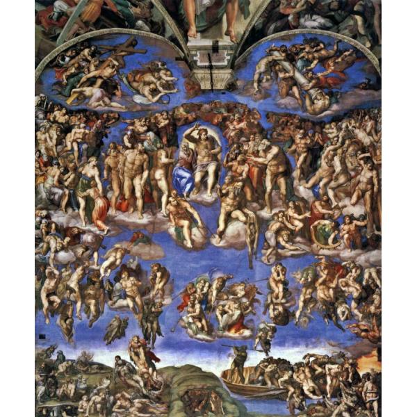 【未開封・未使用品・廃盤品】ミケランジェロ 最後の審判 2014ピース ヤノマン 絵画風 壁紙ポスター (はがせるシール式) ミケランジェロ 最後の