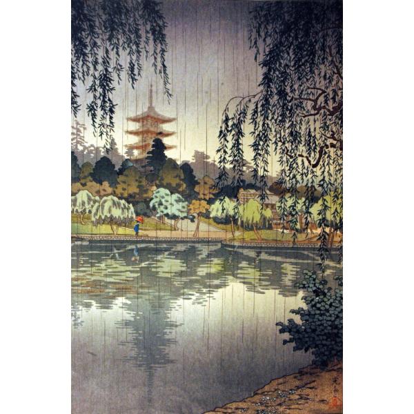 土屋光逸 「九州箱崎八幡宮」 木版画 絵画風 壁紙ポスター【フルサイズ版】 土屋光逸 九州箱崎八幡宮 1938年
