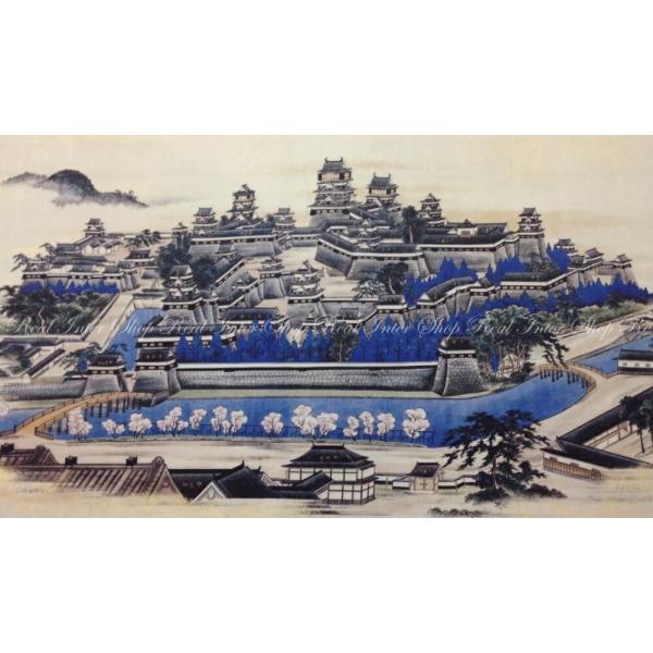 絵画風 壁紙ポスター (はがせるシール式) 熊本城之図 1601-07年築城