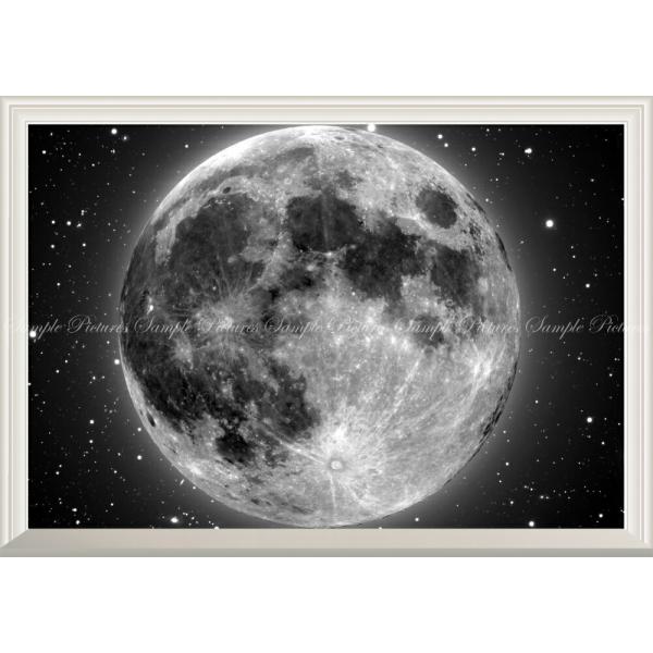 絵画風 壁紙ポスター (はがせるシール式) 月 Moon ムーン 地球の衛星
