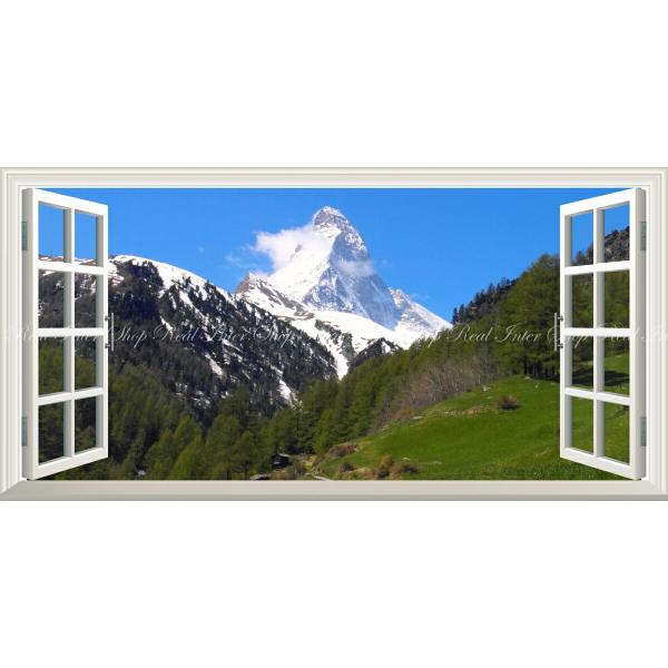 Finalsale対象商品30 Off 絵画風 壁紙ポスター マッターホルン ツェルマットバレー アルプス山脈 世界遺産 キャラクロ Mth 007w1 ワイド版 921mm 576mm 海外正規品 Carlavista Com