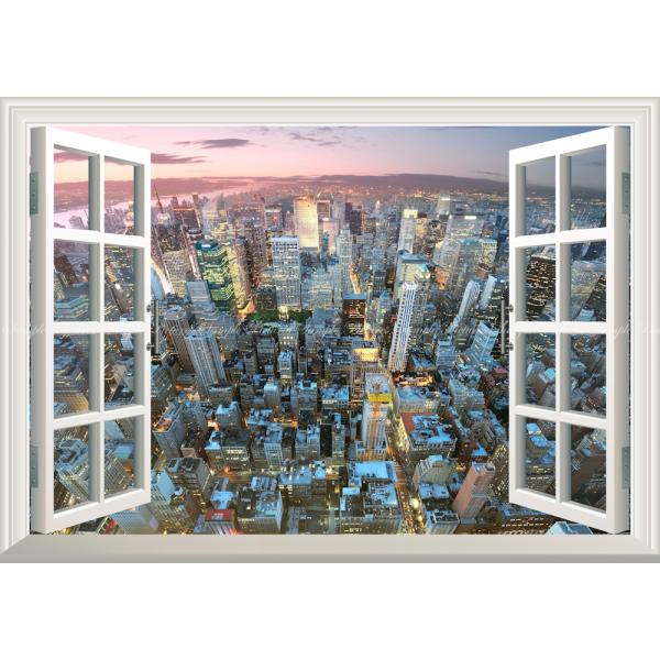 絵画風 壁紙ポスター 窓の景色 ニューヨークのパノラマ夜景 夕焼けのマンハッタン At 窓仕様 Nyk 013ma2 版 594mm 4mm Nyk 013ma2 レアルインターショップ 通販 Yahoo ショッピング