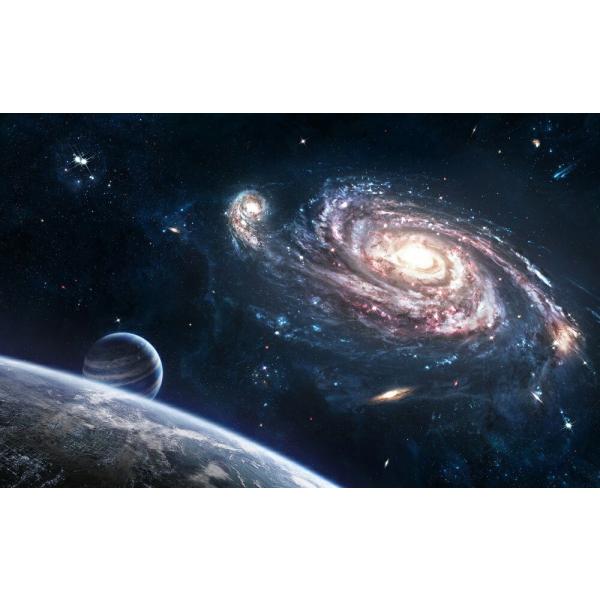 絵画風 壁紙ポスター (はがせるシール式) 宇宙空間 銀河 惑星 彗星