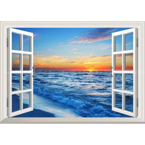 新作入荷 壁紙ポスター パノラマ 海 ハワイ 空と波と日の出の絶景 夜明けのワイキキビーチ 波 特大パノラマ1440 576mm 101p1 はがせるシール式 その他 Www Listentotheworld Net