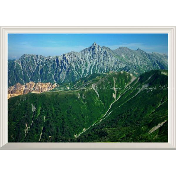 絵画風 壁紙ポスター (はがせるシール式) 槍ヶ岳 飛騨山脈 花の百名山 山岳【扉なし窓仕様】 キャラクロ YGT-001NA2(A2版 594mm×420mm)＜日本製＞