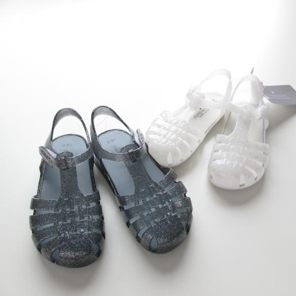SALE 40%OFF サンダル Ampersand ジェリーサンダル（箱なし） ブラック アイボリー キッズサンダル ラメサンダル 2024SS