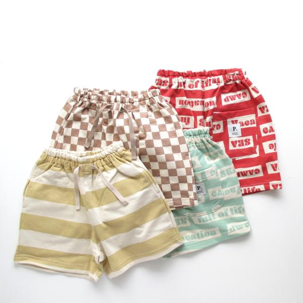 SALE 50%OFF ハーフパンツ ボトム P.premier イロチ買いしたい総柄イージーハーフパンツ 子供服 子ども服 2024SS