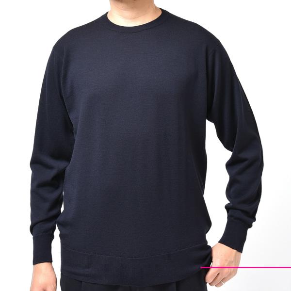 【美品】JOHN SMEDLEY ジョンスメドレー 24G メリノウール ニット JOHN SMEDLEY ジョンスメドレー A4543 メリノウール 24ゲージ クルー
