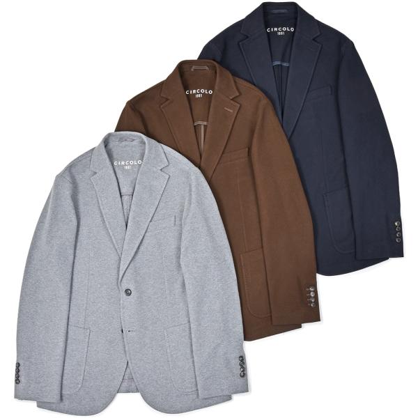 【美品】CIRCOLO 1901カシミヤタッチジャージジャケット　48L CIRCOLO 1901（チルコロ1901）カシミヤタッチジャージー シングル