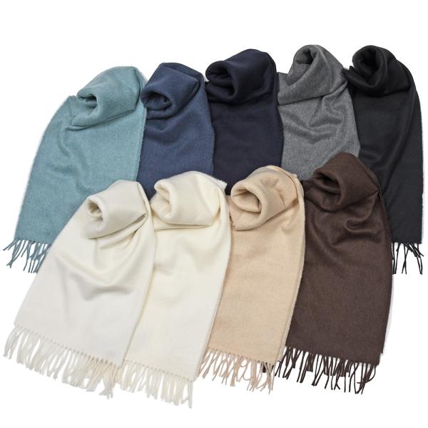 【新品未使用】ジョンストンズ カシミヤマフラー　25×180cm Granite Johnstons of Elgin（ジョンストンズ オブ エルガン）カシミヤ 小判