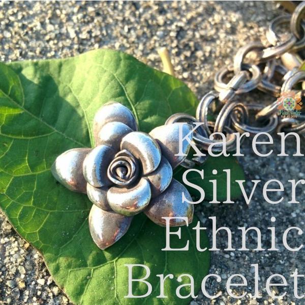 1点物 ブレスレット カレン シルバー カレン族 silver エスニック