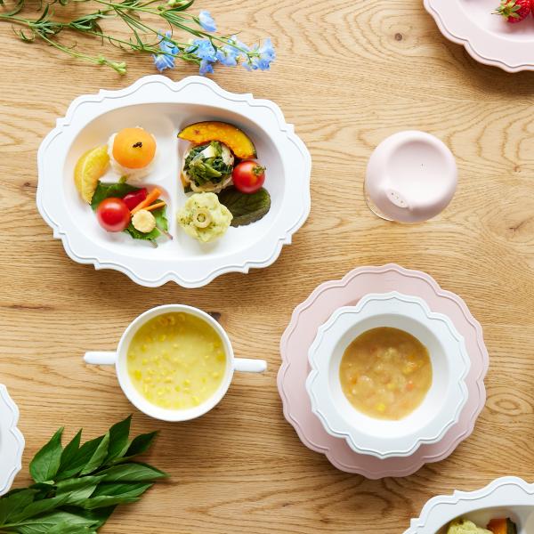 レアーレシリーズの食器が全て揃ったセットです。上品なデザインで、離乳食・料理問わず長くお使いいただけます。