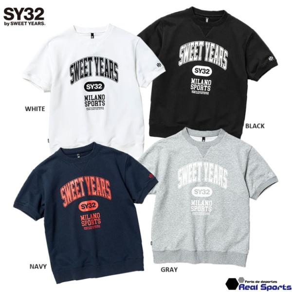 特価【SY32 by SWEET YEARS】SWEAT COLLEGE LOGO TEE 12224 Tシャツ 半袖 レアルスポーツ