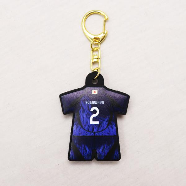オフィシャル ライセンスグッズ JFA プレーヤーズユニ型ラバーキーホルダー ＃2 菅原由勢 24JFA-015 サッカー 日本代表 レアルスポーツ