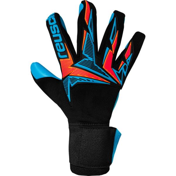 メーカー　REUSCH　ロイシュアトラクト フリーゲル アクア品番：5670439-7126(7126)ブラック/ショッキングオレンジ/アクアブルー7.5,8,9,10￥14,000（税込 ￥15,400）【パーム】ロイシュグリップアクア【...