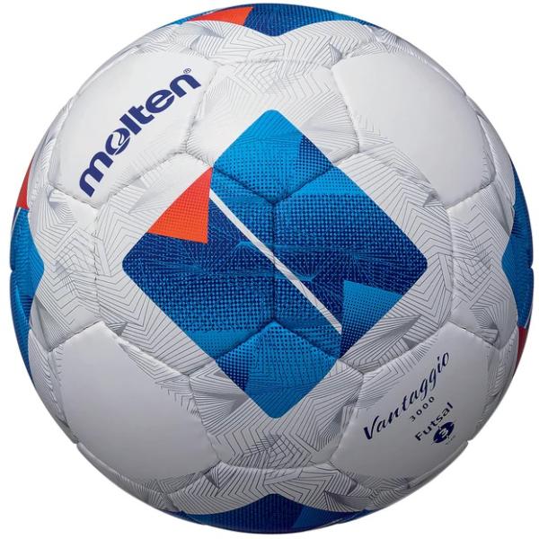 JFAバーモンドカップ 全日本U-12フットサル選手権大会唯一の公式試合球縫製技術で真球性と耐久性が高く、思った通りにコントロールしやすいフットサルボールです。・商品名　ヴァンタッジオ 3号フットサル3000・カラー　ホワイト×ブルー・サイ...