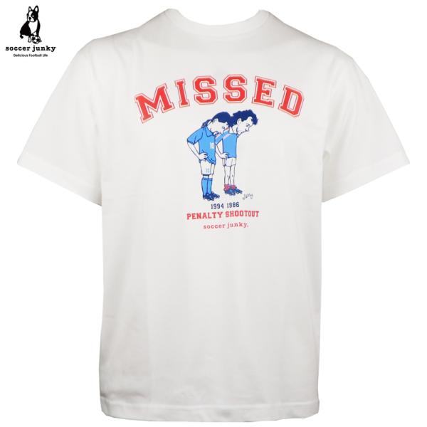 soccer junky サッカージャンキー プレミアム S/S TEE MISSED JERRYコラボ jr26c50 半袖 Tシャツ カットソー 白