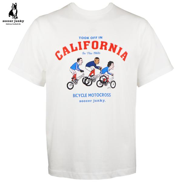 soccer junky サッカージャンキー プレミアム S/S TEE CALIFORNIA JERRYコラボ jr26d60 半袖 Tシャツ カットソー 白