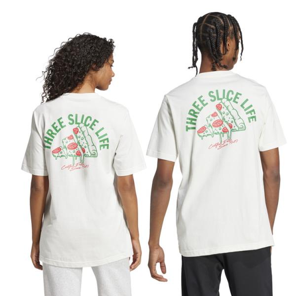 adidas（アディダス） PIZZA グラフィック Tシャツ オフホワイト KPJ92