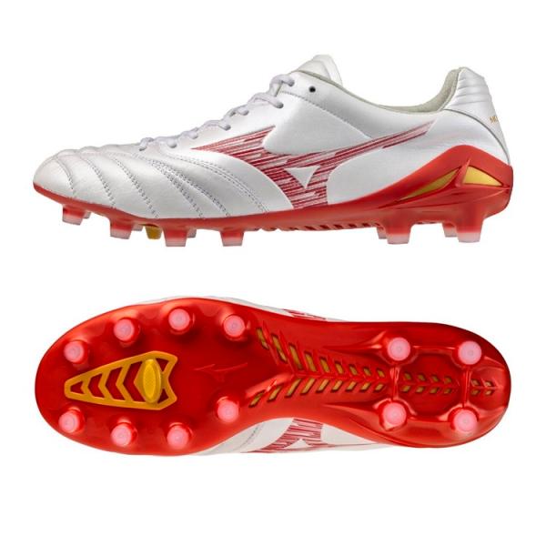 MIZUNO ミズノ モナルシーダ ネオ 3 ELITE スーパーホワイトパール×ルビーレッド P1GA262060 サッカー用 スパイク 天然皮革