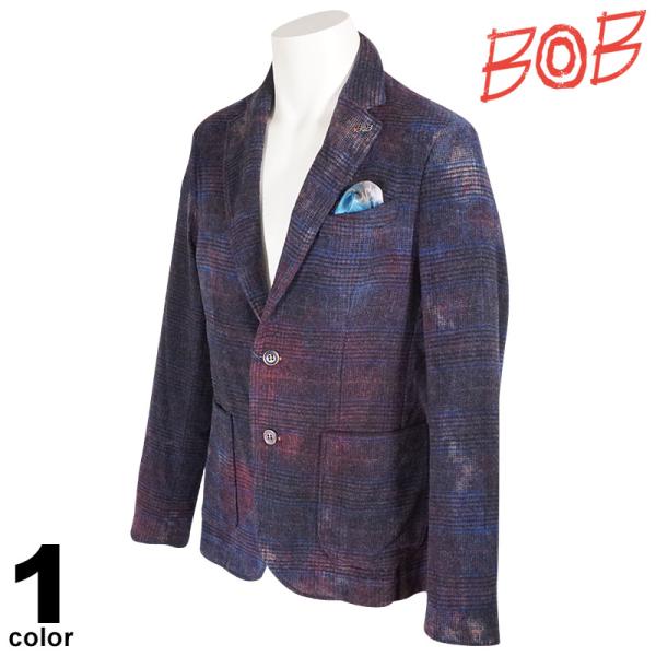 BOB ボブ テーラードジャケット メンズ イタリア製 チェック柄 BOB セール 30%OFF BOB ボブ テーラージャケット メンズ 秋冬