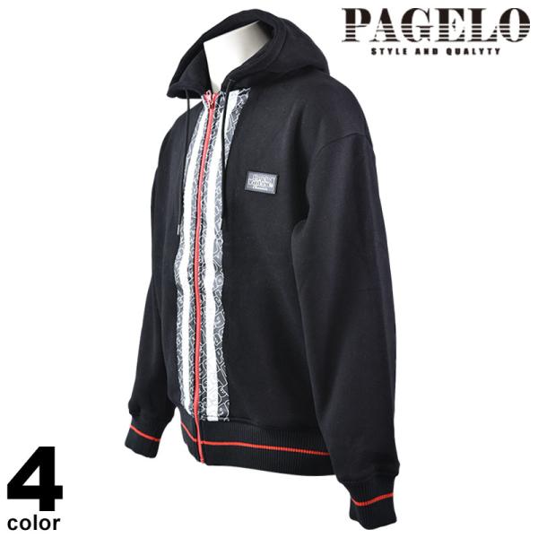 PAGELO パジェロ パーカー メンズ 2023秋冬 ジップアップ フード付き 