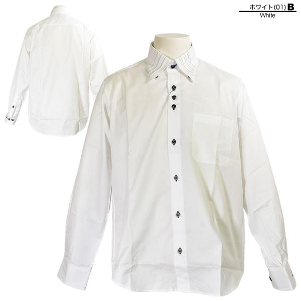 ビビコ co 長袖カジュアルシャツ メンズ 毎日続々入荷 19秋冬 刺繍 95 1108 12 ロゴ 二枚衿